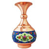 Vase en cuivre décoratif peint à la main avec émail Minakari persan Goli