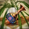 Vase en cuivre décoratif peint à la main avec émail Minakari persan Goli