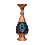 Vase en cuivre décoratif peint à la main avec émail Minakari persan Pardazii