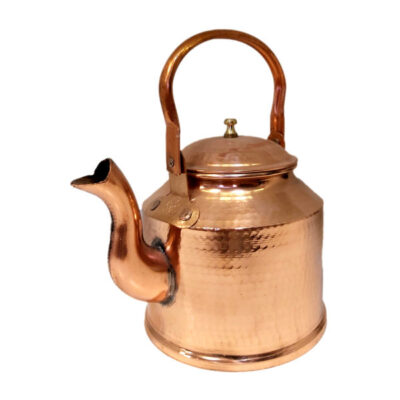 Bouilloire en cuivre persan durable pour cuisinière traditionnelle martelée Ata