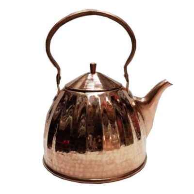 Bouilloire en cuivre persan durable pour cuisinière traditionnelle martelée Modèle Miroir