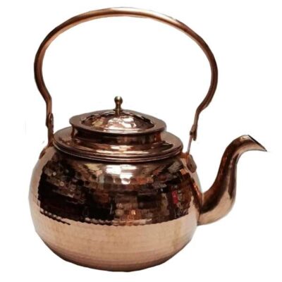 Bouilloire en cuivre persan durable pour cuisinière traditionnelle martelée Sadaf