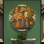 Toile d’art persane – Design Ghajari imprimé