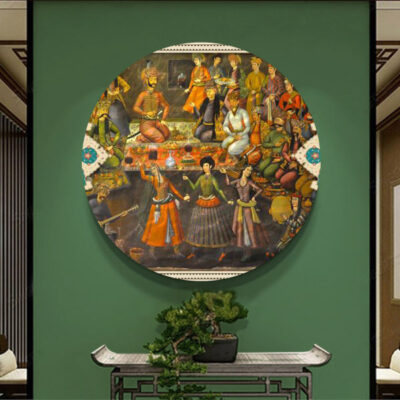 Toile d’art persane – Design Ghajari imprimé