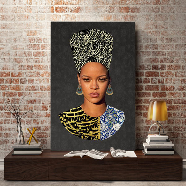 Toile d'art persane - Rihanna imprimée