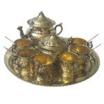 Service à thé et à café persan en laiton – Style vintage