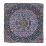 Coussin en Termeh Persan – Modèle Blue Abbasi | Coussin en soie luxueux