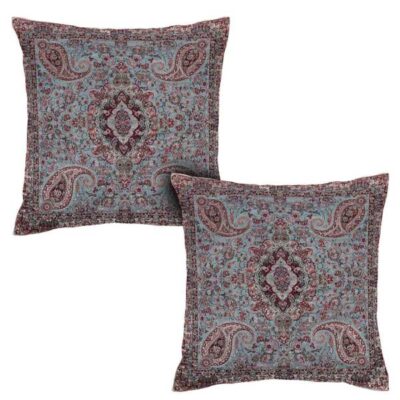 Coussin en Termeh Persan – Modèle Banafshe (2X) | Design floral élégant
