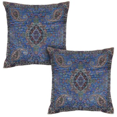 Coussin en Termeh Persan – Modèle Salari (2X) | Textile persan traditionnel
