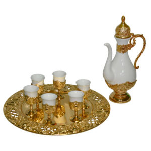 Ensemble à thé et café persan en métal – Style vintage