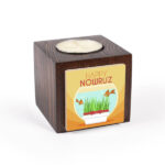 Porte-bougie en bois persan cube Nowrouz (2x)
