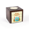 Porte-bougie en bois persan cube Nowrouz (2x)