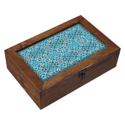 Boîte Organisatrice de Sachets de Thé en Bois avec Coffres Persan Aren