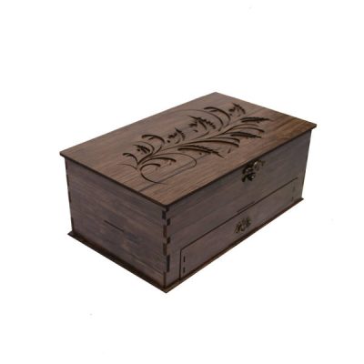 Boîte Organisatrice de Sachets de Thé en Bois avec Coffres Marron