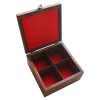Boîte Organisatrice de Sachets de Thé en Bois avec Coffres Persan Browni