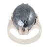 Bague en Argent Hématite Islamique Pierre Précieuse Hadid pour Hommes