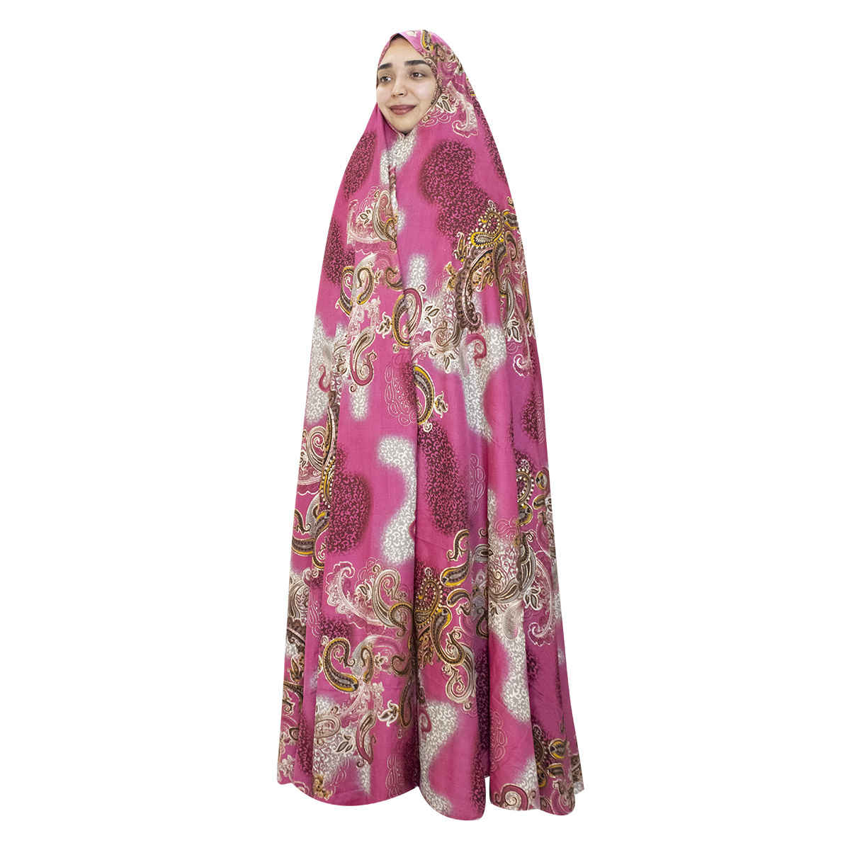 Tchador Culturel Iranien pour Femmes – Coloré, Idéal pour un Usage Quotidien et Namaz, Rose