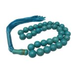 Chapelet islamique en turquoise : perles de prière industrielles