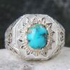 Bague en Argent Persan avec Turquoise de Neyshabur Ahmadi