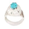 Bague en Argent Persan avec Turquoise de Neyshabur Magic