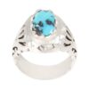 Bague en Argent Persan avec Turquoise de Neyshabur Mihani