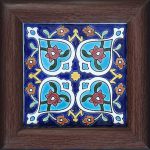 Carreau en céramique persane décoratif encadré- Sonati