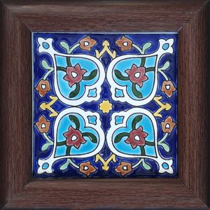 Carreau en céramique persane décoratif encadré- Sonati