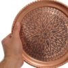 Plat de Service Persan en Cuivre Traditionnellement Martelé G84