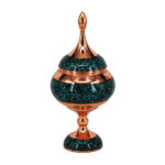 Sucrier persan artisanal en cuivre incrusté de turquoise Vida