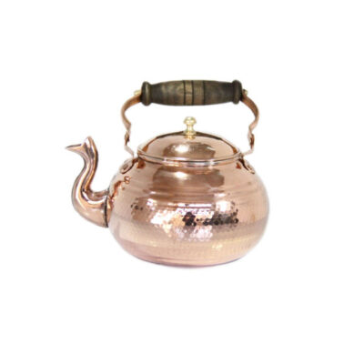 Bouilloire en cuivre persan durable pour cuisinière traditionnelle martelée Nazeri