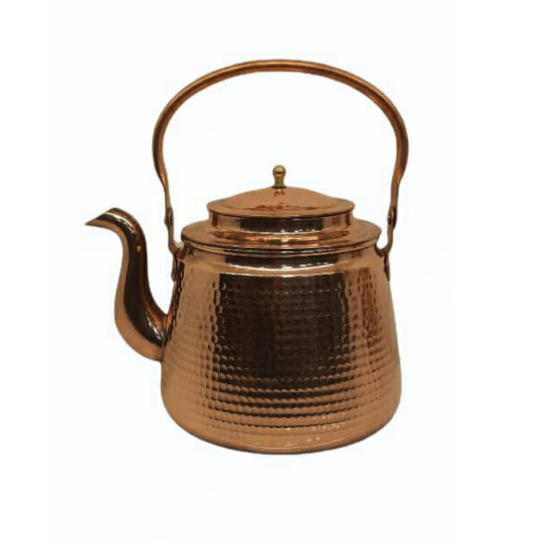 Bouilloire en cuivre persan durable pour cuisinière traditionnelle martelée Zanjani