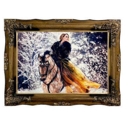 Tapis figuratif représentant l’équitation