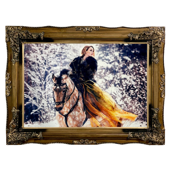 Tapis figuratif représentant l’équitation