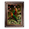 Tapis persan figuratif noué à la main de Tabriz représentant un perroquet