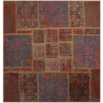 Tapis patchwork noué à la main persan vintage Lida