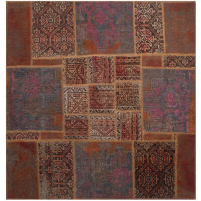 Tapis patchwork noué à la main persan vintage Lida