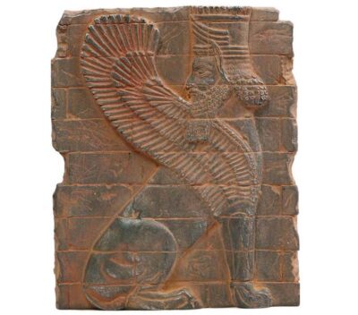 Réplique d’inscription – Lion ailé en briques inspirée de l’Antiquité perse