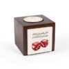 Porte-bougie en bois persan cube Eshgh