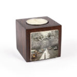 Porte-bougie en bois persan cube Barf (2x)