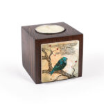 Porte-bougie en bois persan cube Parand (2x)