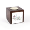 Porte-bougie en bois persan cube Shahkar (2x)