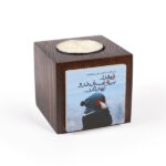 Porte-bougie en bois persan cube Zemestan (2x)