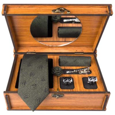Ensemble Cravate, Pochette & Boutons de Manchette pour Homme – Franco de Luxe