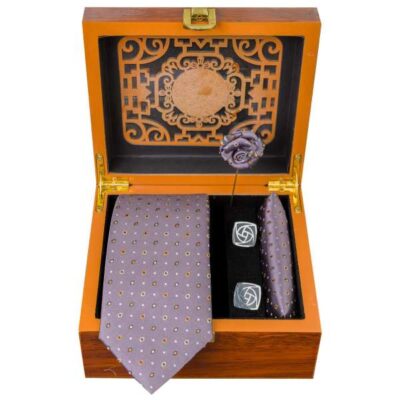 Ensemble Cravate, Pochette & Boutons de Manchette pour Homme – Hamta de Luxe