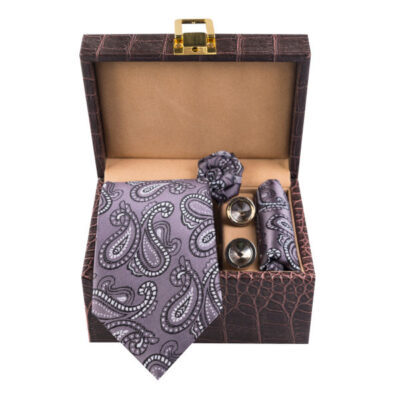 Ensemble Cravate, Pochette & Boutons de Manchette pour Homme – Hooman de Luxe