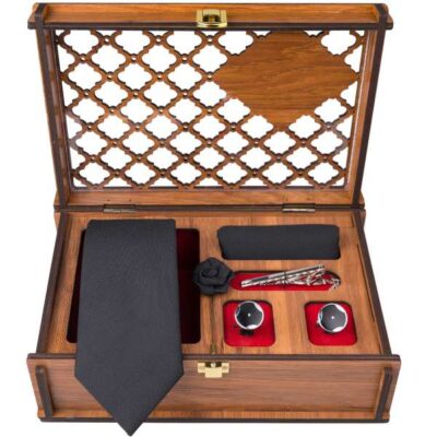 Ensemble Cravate, Pochette & Boutons de Manchette pour Homme – Kabir de Luxe
