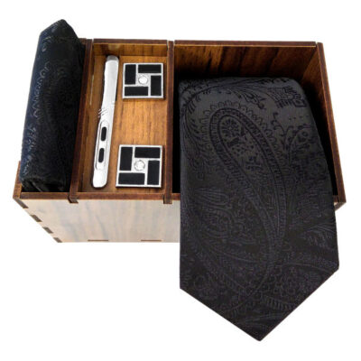 Ensemble Cravate, Pochette & Boutons de Manchette pour Homme – Khademi de Luxe