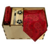 Ensemble Cravate, Pochette & Boutons de Manchette pour Homme - Rouge de Luxe