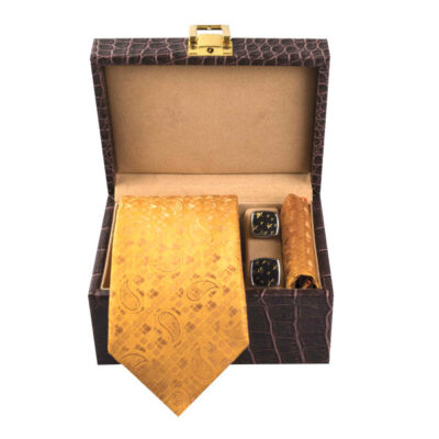 Ensemble Cravate, Pochette & Boutons de Manchette pour Homme – Tala de Luxe