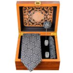 Ensemble Cravate, Pochette & Boutons de Manchette pour Homme – Vague de Luxe